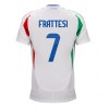 Italia Davide Frattesi #7 Bortedrakt EM 2024 Kortermet